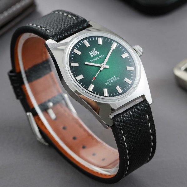 Shanghai Watch 7120 36mm Herrenuhr mit mechanischem Uhrwerk im Retro-Stil
