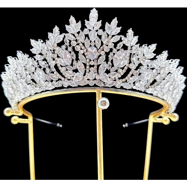 Couronnes de mariée de luxe pour coiffure de mariage, zircone cubique, couronne de princesse pour femmes, diadèmes, bandeau de mariée, bijoux de bal