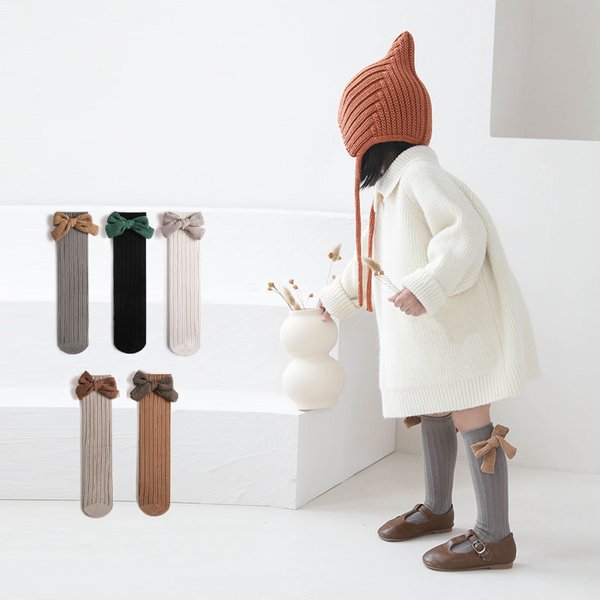 MILANCEL kinder Socken Baby Mädchen der Strümpfe Solide Bogen Ohne Ferse Socken