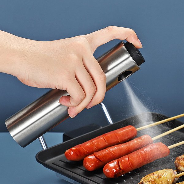 1pc Edelstahl Olivenöl Sprayer, Öl Sprayer Für Kochen Air Friteuse, küche Spray Flasche Für Grill, Braten, Küche Zu
