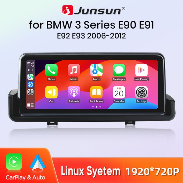 Junsun Linux System Drahtlose Carplay Android auto Multimedia Player Auto Radio Für BMW 3er E90 E91 E92 E93 IPS Touchscreen