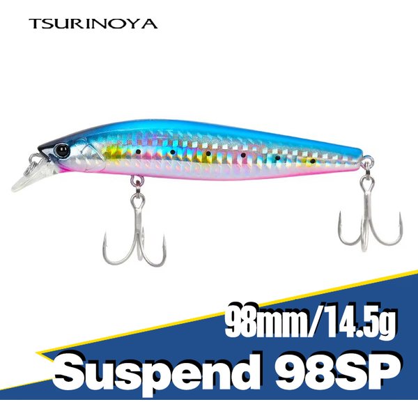 TSURINOYA STINGER 98SP Suspending Minnow 98mm 14.5g 80-130cm Long Casting Fishing Lure Seabass Artificial Hard Baits Jerkbait