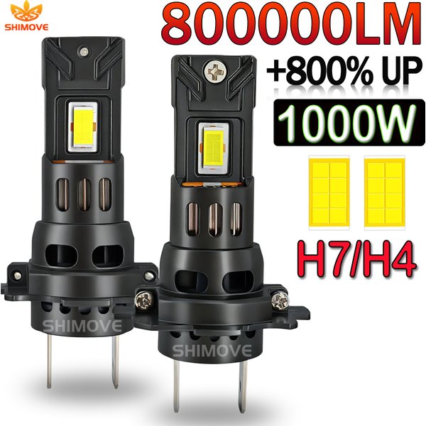 H7 H4 LED-Scheinwerfer 9003 HB2 CANBUS LED-Lampe Auto Motorrad Fern- und Abblendlicht 6000K Spotlight Turbo-Licht für Auto Plug & Play