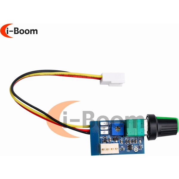DC 12V Manual 4-Wire PWM Fan Speed Motor Controller Board With Knob Switch 3P Plug Electrical Equipment Governor Module