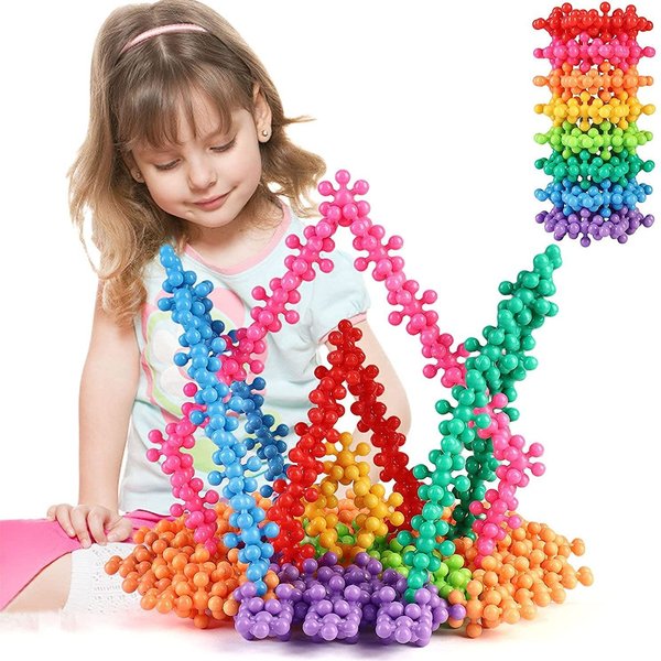 Blocs de construction en fleur de prunier, 60/400 pièces, briques 3D, jouets pour bébé, blocs de construction flocon de neige, jouets éducatifs de blocage, cadeaux