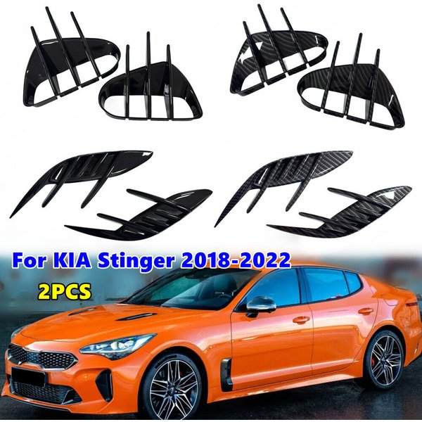 2 SZTUK do KIA Stinger 2018-2023 Przedni tylny zderzak samochodowy Spoiler Błotnik Boczna osłona wentylacyjna Canard Splitter Wykończenie Akcesoria samochodowe
