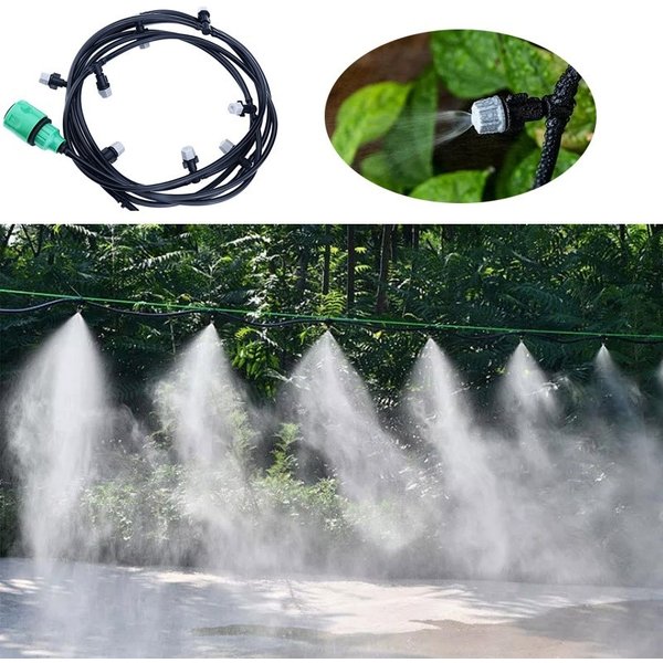 New Irrigation 10Meters 10 Sprinklers Nozzles Water Sprayer Misting Fog Cooling Nozzle System Garden Agricultural Sprayer System