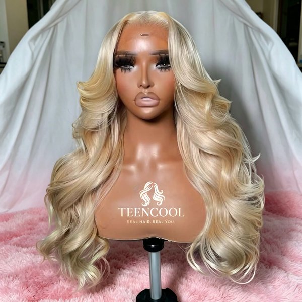 Perruque Lace Frontale 613 Blonde Body Wave en Cheveux Humains, Densité 200, Dentelle HD Transparente 13x4 13x6, Pré-épilée, Cheveux Brésiliens, Couleur Blond Miel, Perruque Lace Frontale 613 HD