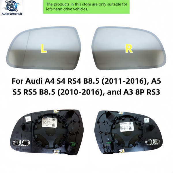 Suitable for auto-dimming heated mirror glass for Audi A4 S4 RS4 B8.5 (2011-2016), A5 S5 RS5 B8.5 (2010-2016), and A3 8P RS3