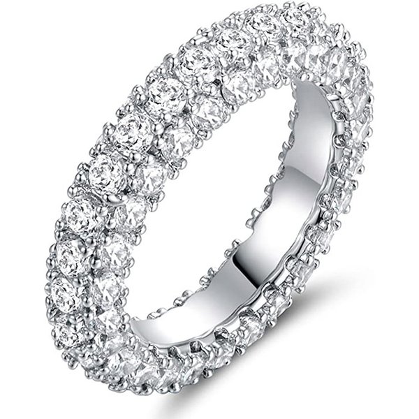 Huitan – bague de mariage de promesse de luxe pour femmes, Micro pavé de zircone cubique, Simple et polyvalente, proposition de fiançailles, bijoux de fête