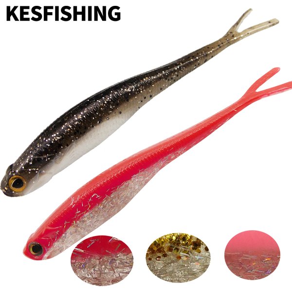 KESFISHING Leurre de pêche réaliste 130 mm, appât artificiel souple et flexible pour brochet, perche, bar - Pesca Isca Souple Leurre