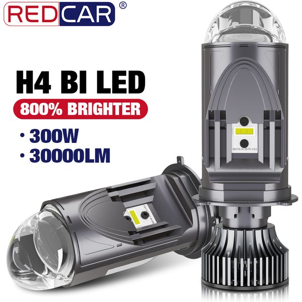 2 pièces H4 300W 30000LM Double lentille H4 LED ampoule de phare lampe de projecteur faisceau haut/bas faisceau haut ampoule Canbus pas d'erreur