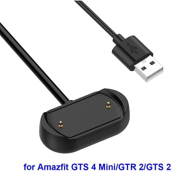 Ladegerät für Amazfit Bip 3/Bip 3 Pro/GTS 4 Mini/Bip U Pro/GTS 2/GTR 2/GTS2 Mini/GTS 2e/T-Rex Pro, Lademagnetkabel, 1 m