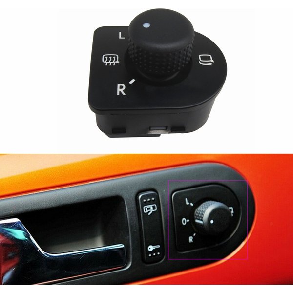Schaltersteuerung für den Rückspiegelschalter 1J 1959565 E Für VW Käfer Golf IV Jetta Passat B5 1998 1999 2000 2001 2002 2003 2004-2006