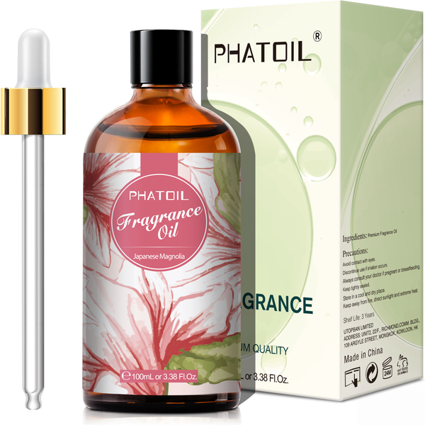 PHATOIL 100ml Olejek zapachowy do wyrobu świec i mydel, aromaterapii, zapachy: Puder dla dzieci, Kawa, Biały Piżm, Palmarosa, Guma balonowa