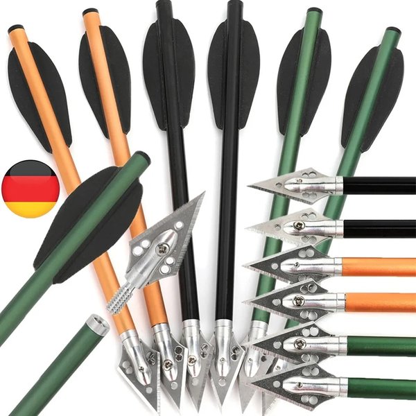 Mini-Armbrustbolzen 24 Stück 6,3 Zoll Aluminiumlegierungspfeile Abnehmbare Stahlspitze Kunststoffflügel Bogenschießen Jagd Schießzubehör