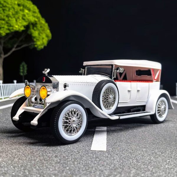 1:24 Rolls Royce Phantom I 1925 Odlewany Samochód Ze Stopu Metalu & Zabawki Pojazdy Metalowy Model Samochodu Zabawka Dźwięk i Światło Kolekcja Zabawka Dla Dzieci