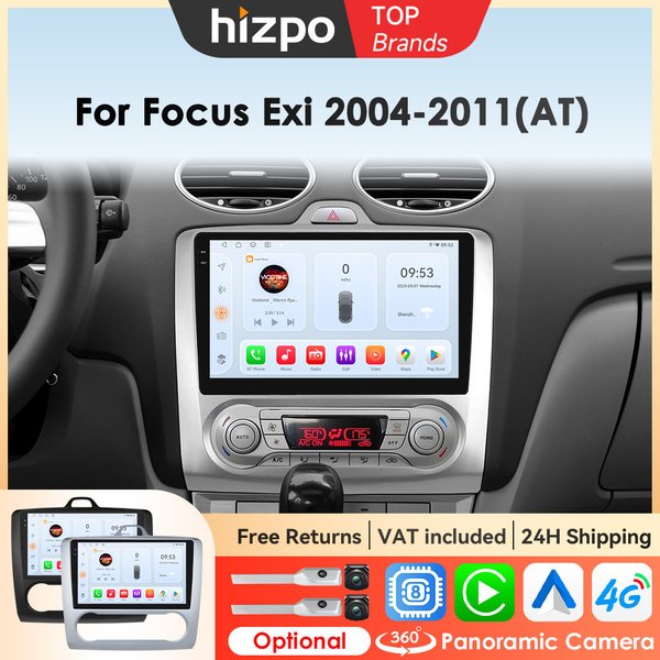 Hizpo Android Auto Auto Radio Für Ford Focus 2 3 Mk2/Mk3 Exi AT 2004-2011 Multimedia Video Player GPS 4G Carplay Stereo Kopf Einheit