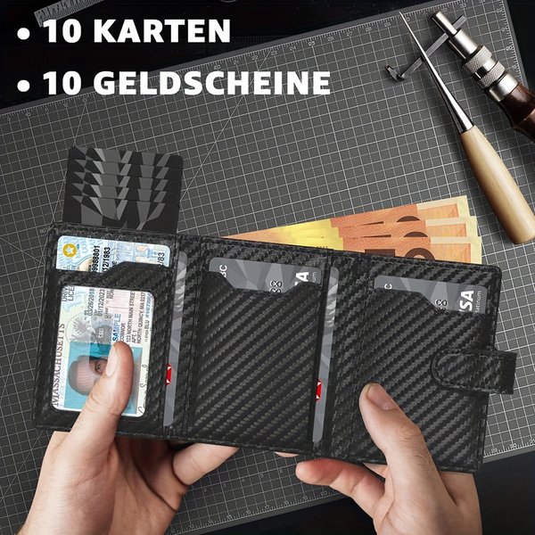 Portefeuille pour hommes avec porte-monnaie Protection RFID portefeuille mince portefeuille pour cartes petites cartes de crédit portefeuille pour cartes de crédit