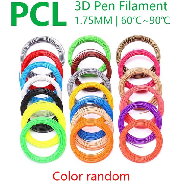 PCL Filament, Low Temperature 3D Pen Filament 1.75MM,Suitable For Low Temperature 3D Pen, Bright Colors, No Repetition
