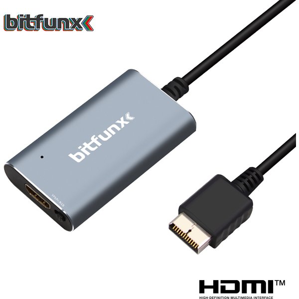 Bitfunx PS2 vers HDMI ™ Convertisseur pour consoles de jeux PS2 PS1 PlayStation 1/2 avec commutateur RGB vers YPbPr