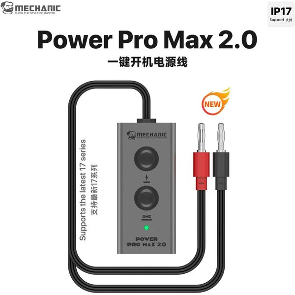 Mechanic Power Pro Max 2.0 Kabel testowy zasilania Mobilna linia rozruchowa do iPhone'a 6-16PM Przełącznik naprawczy Przewód testowy zasilania Jednym przyciskiem Start