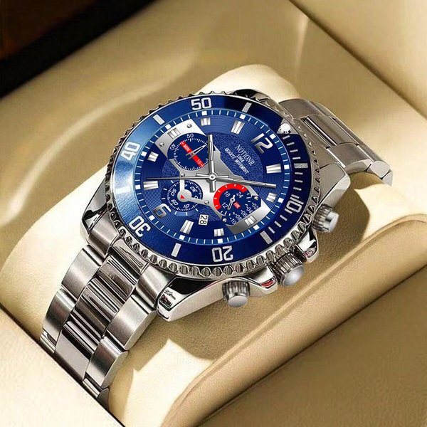 Mode Herren Sport Kalender Uhren Luxus Männer Business Edelstahl Quarz Armbanduhr Leuchtende Uhr Männliche Casual Uhr