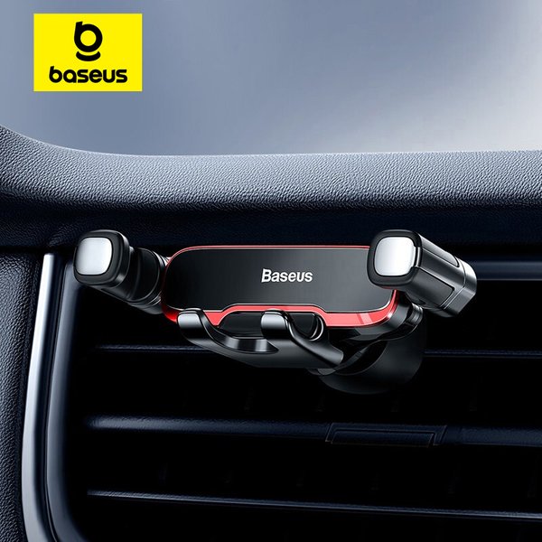 Support de téléphone de voiture Baseus pour Support de ventilation de voiture Support de téléphone portable Support de téléphone pour iPhone Samsung Support de téléphone par gravité en métal