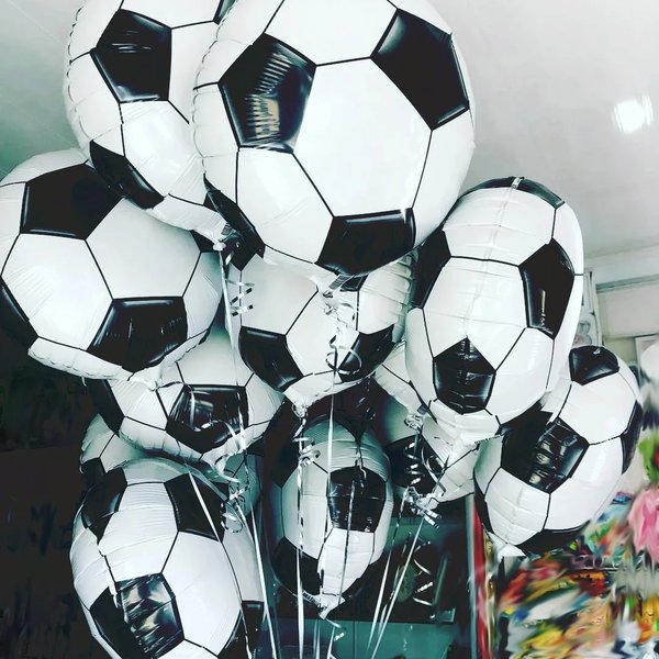 Ballons de Football en aluminium de 18 pouces, 10 pièces, décorations de fête d'anniversaire, jouets pour enfants, ballons à hélium, fournitures de balle gonflable