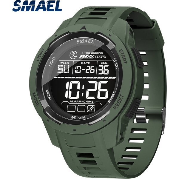 SMAEL-Montre-bracelet numérique étanche à LED pour homme, chronomètre lumineux, montres de sport, 50m, 8105