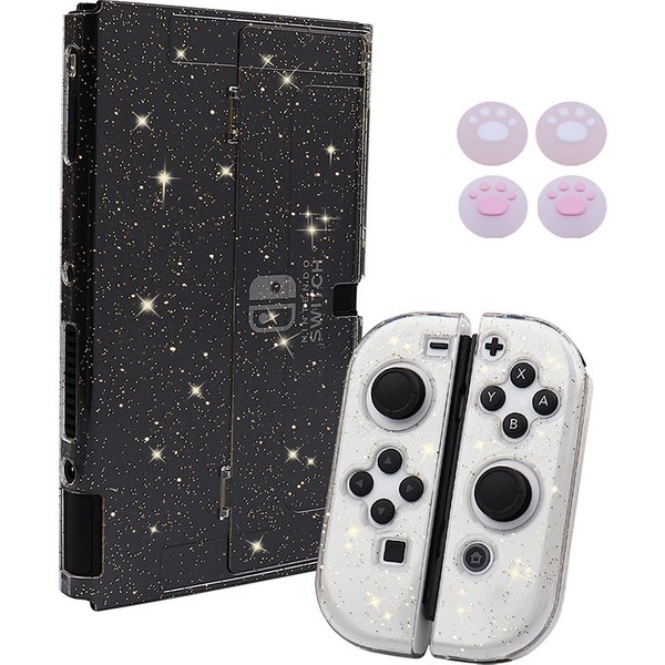 Étuis de protection transparents en TPU + PC pour Console Nintendo Switch Oled, housse de manette vidéo, accessoires de peau