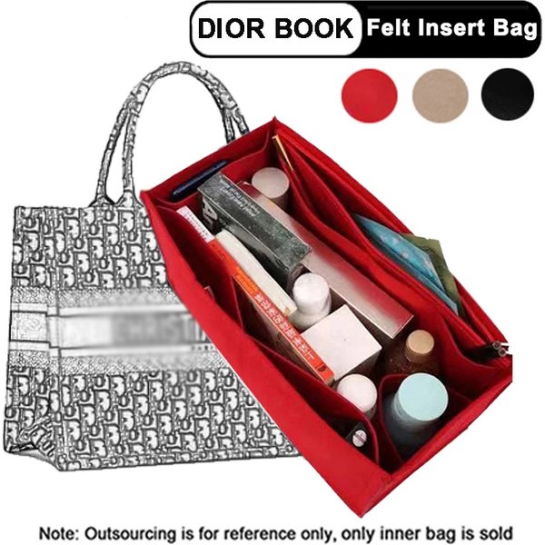 Sac d'insertion en tissu feutré pour livre, sac à main de maquillage, organisateur, sac à main intérieur de voyage, sac à cosmétiques, sac pour maman, fourre-tout ONTHEGO