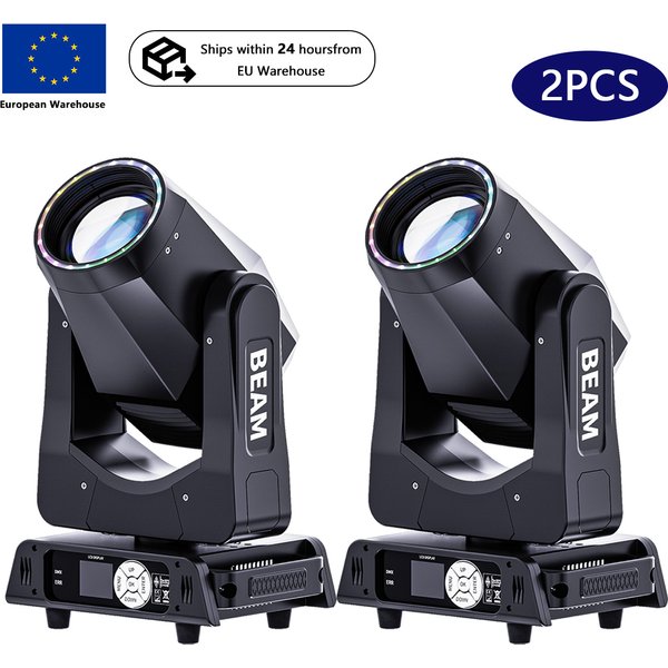 Expédition depuis l'UE, 2 pièces, projecteurs à tête mobile 450W, DMX512, DJ Sharpy Beam, demi-couleur, activation sonore, 14 gobos, éclairage de scène pour mariage, boîte de nuit, discothèque, fête