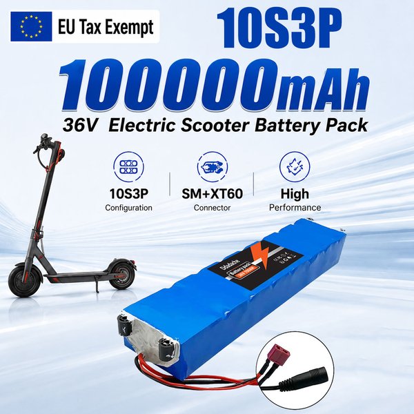 10S3P 36V 100000mAh Elektroroller-Akku für M365, Hochleistungs-Ersatzakku