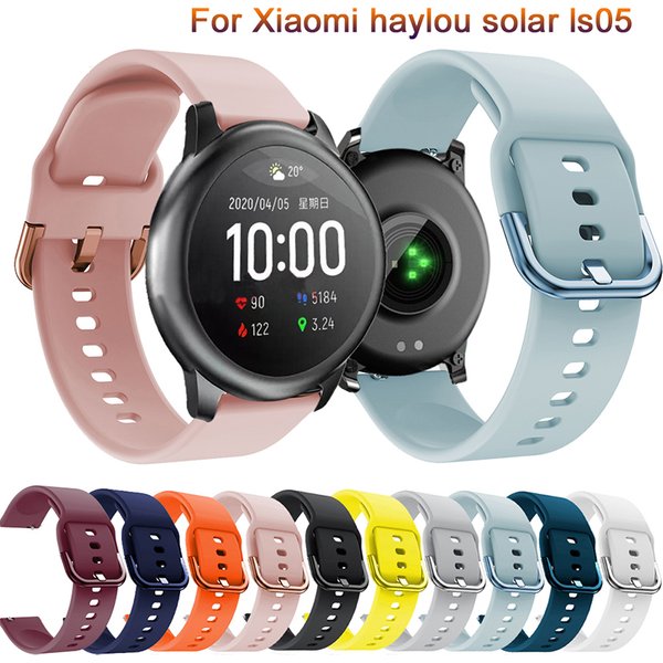 Bracelet de sport en silicone pour Xiaomi Haylou Solar ls05, bracelets intelligents d'origine, bracelet, accessoires de mode, 22mm