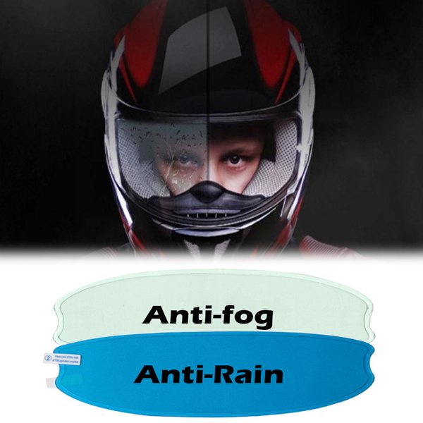 Film transparent anti-buée et anti-pluie pour casque de moto, lentille de casque, manteau de caractéristique durable, autocollant de moto, accessoires de conduite de sécurité, 2 pièces
