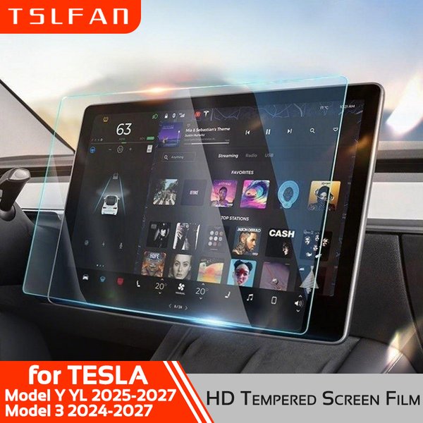 Film de protection d'écran en verre trempé HD pour Tesla Model 3 Highland Y YL 2025-2027, accessoires de protection de navigation