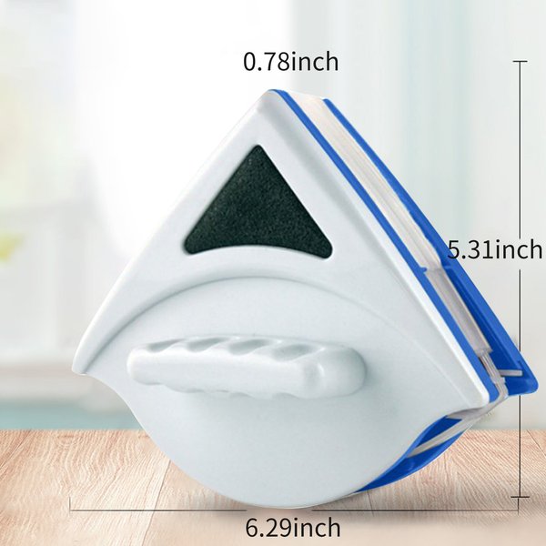 Essuie-glace magnétique double face, nettoyeur de vitres, brosse triangulaire pour livres de surface, outils pour vitres