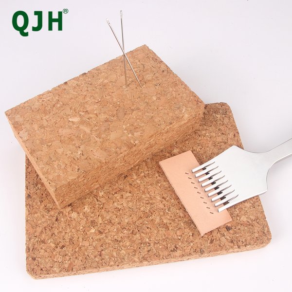 QJH Tapis de découpe et de poinçonnage en caoutchouc insonorisant pour artisanat du cuir, 2 pièces, outil de découpe et de poinçonnage, tapis de protection pour marteau, bricolage