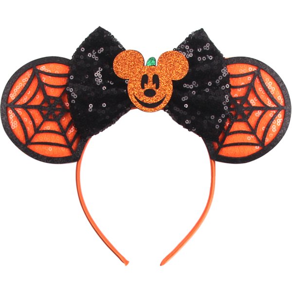Serre-tête Oreilles de Souris 2023 pour Enfants et Adultes, Halloween, Araignée, Paillettes, Nœud, Accessoire Cheveux pour Fête, Cosplay, DIY