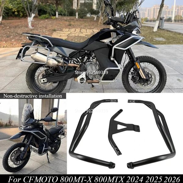 Pour CFMOTO 800MT-X 800MTX 2024 2025 2026 Moto Barre de protection moteur, barre anti-chute, barre de protection de cadre, barre de protection de carénage