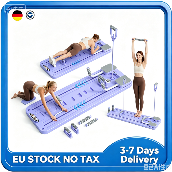 Faltbares Pilates-Ganzkörper-Fitnessbrett, Multifunktionales Bauchbrett, Trainingsgerät mit Automatischer Rückfederung
