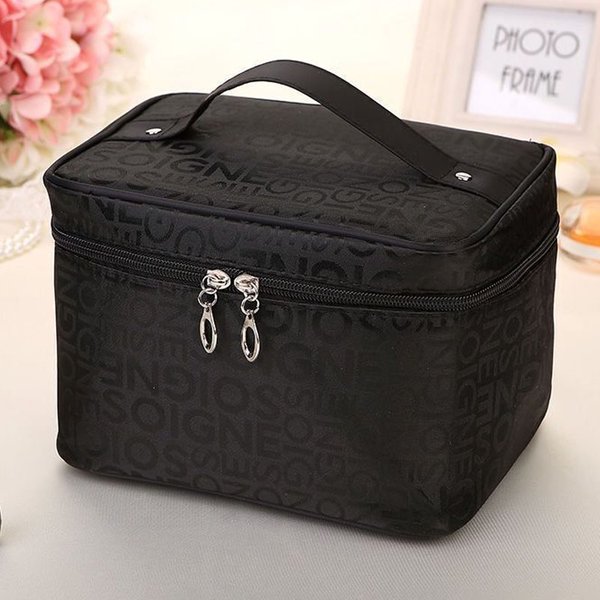 Trousse de maquillage pour femmes, sac de rangement de cosmétiques de grande capacité, sac de lavage de toilette pliable, essentiels de voyage, sac à cosmétiques portatif