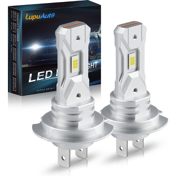 LupuAuto NEW H7 LED Bulbs 60W 18000LM Fanless Head Lamp Wireless Mini Size for Car Headlight CSP LED Bulb 6000K Xenon White
