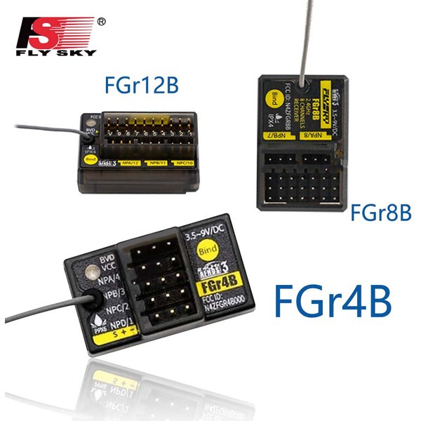 Récepteur FLYSKY FGR4B FGR8B FGr12B 2,4 GHz 8/12 canaux PWM PPM Ibus pour AFHDS3 NB4 / PL18 / FRM302 Véhicule / Bateau RC