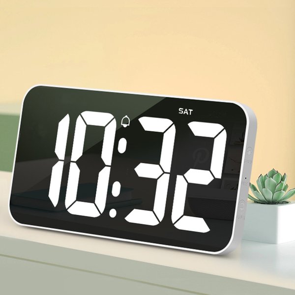 LED Alarm Clock Digital Wall Clock Super-size 10.8" Electronic Desk Clock Time Week Display Bedroom Home Decoration NIDITON