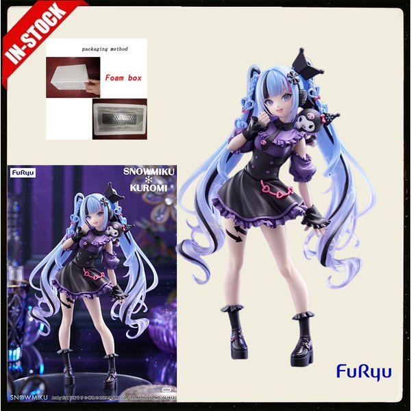 Auf Lager 100% Original Furyu Hatsune Miku Kuromi Trio Try IT Anime Actionfigur Modell Spielzeug Geschenk Original