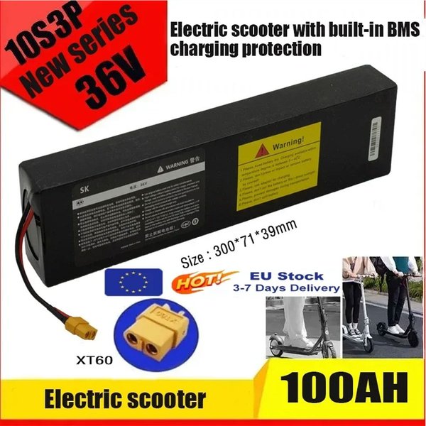10S3P 36V 100Ah Elektroroller-Akku für XT60 Ersatz