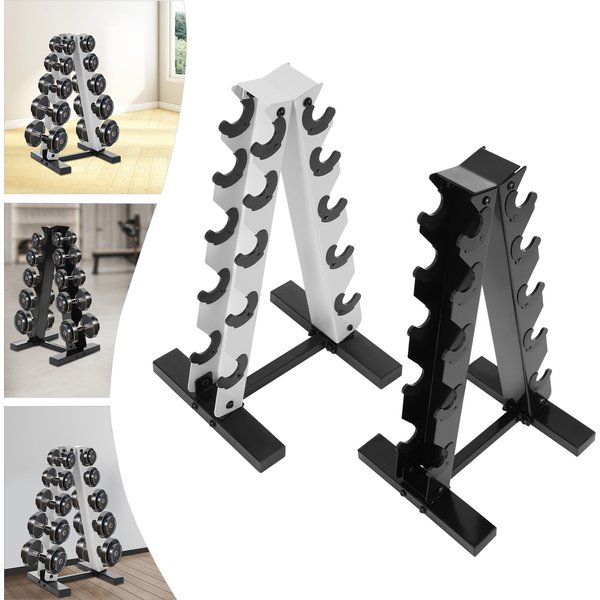 5-lagiger Stahl-Gewichtshalter in A-Form, Hantelständer für 100 kg Belastung, Unisex-Erwachsene, zum Aufbewahren von Hanteln in Häusern, Hotels.
