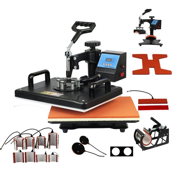 15-in-1-Heißtransferpresse, 30 x 38 cm, für Sublimationsdruck auf T-Shirts, Kappen, Tassen und Teller – Kombi-Sublimationsmaschine für Bastelarbeiten und DIY-Projekte.